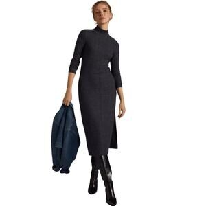 Anthropologie Daily Practice Turtleneck Side Slit Sweater Dress Size Small